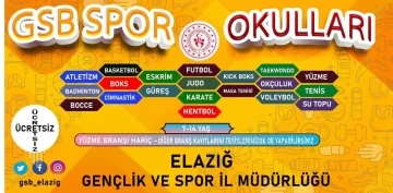 Elazığ’da GSB Spor Okulları kayıtları başladı
