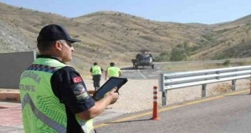 Elazığ’da bayram tatili dönüşü helikopter destekli trafik denetimi