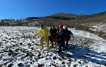 Elektrik akımına kapılarak direkte mahsur kalan işçiyi itfaiye kurtardı
