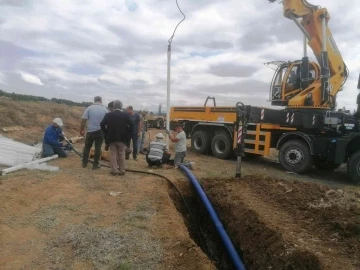 Emet Belediyesinin su depolarına kaynak aktarımı çalışmaları
