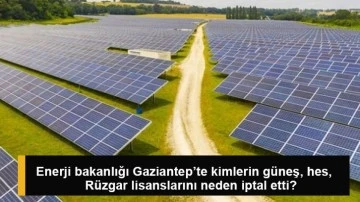 Enerji bakanlığı Gaziantep’te kimlerin güneş, hes, rüzgar lisanslarını neden iptal etti?