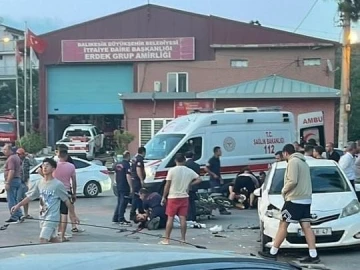 Erdek’teki tehlikeli kavşak yine can yaktı: motosiklet sürücüsü ağır yaralandı
