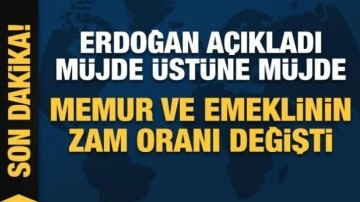 Erdoğan açıkladı: Memur ve emekli zammı yüzde 30'a yükseldi