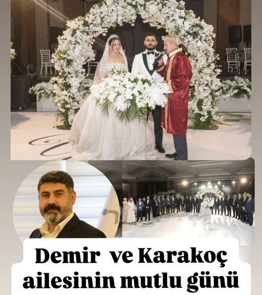 Demir ve Karakoç  ailesinin mutlu günü 