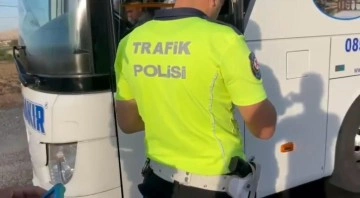 Ergani Bölge Trafik Denetleme ekipleri 16 günde 202 adet otobüs denetledi