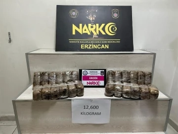 Erzincan’da 12 kilo 600 gram eroin ele geçirildi
