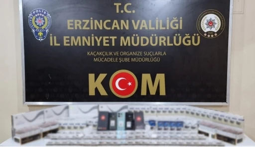 Erzincan’da 60 bin değerinde kaçak telefon ve sigara ele geçirildi
