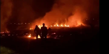 Erzincan’da anız yangını
