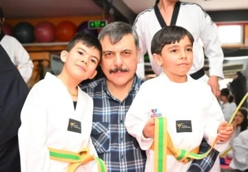 Erzurum’da Şehit Çocukların Tekvando Kuşak Bağlama Törenine Yoğun İlgi