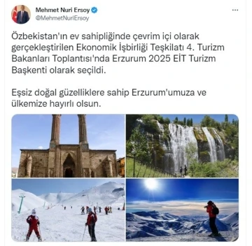 Erzurum &quot;2025 EİT Turizm Başkenti&quot; olarak ilan edildi, vatandaşlar sevinçle karşıladı
