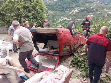 Eski belde belediye başkanı kaza yaptı
