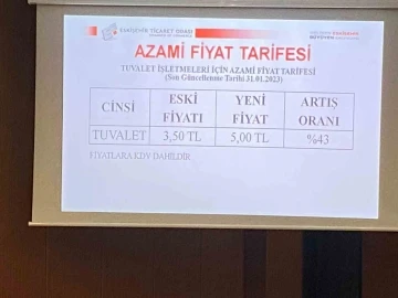 Eskişehir’de tuvalet fiyatları 5 TL oldu
