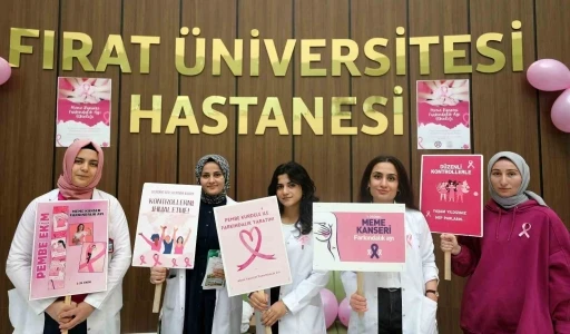 FÜ Hastanesinde ‘meme kanseri farkındalık’ standı açıldı
