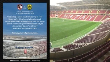 Gaziantep FK-Ankaragücü maçı Hatay'da