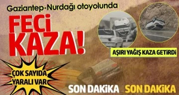 Gaziantep'in Nurdağı otobanında 2 farklı trafik kazasında çok sayıda yaralı var.