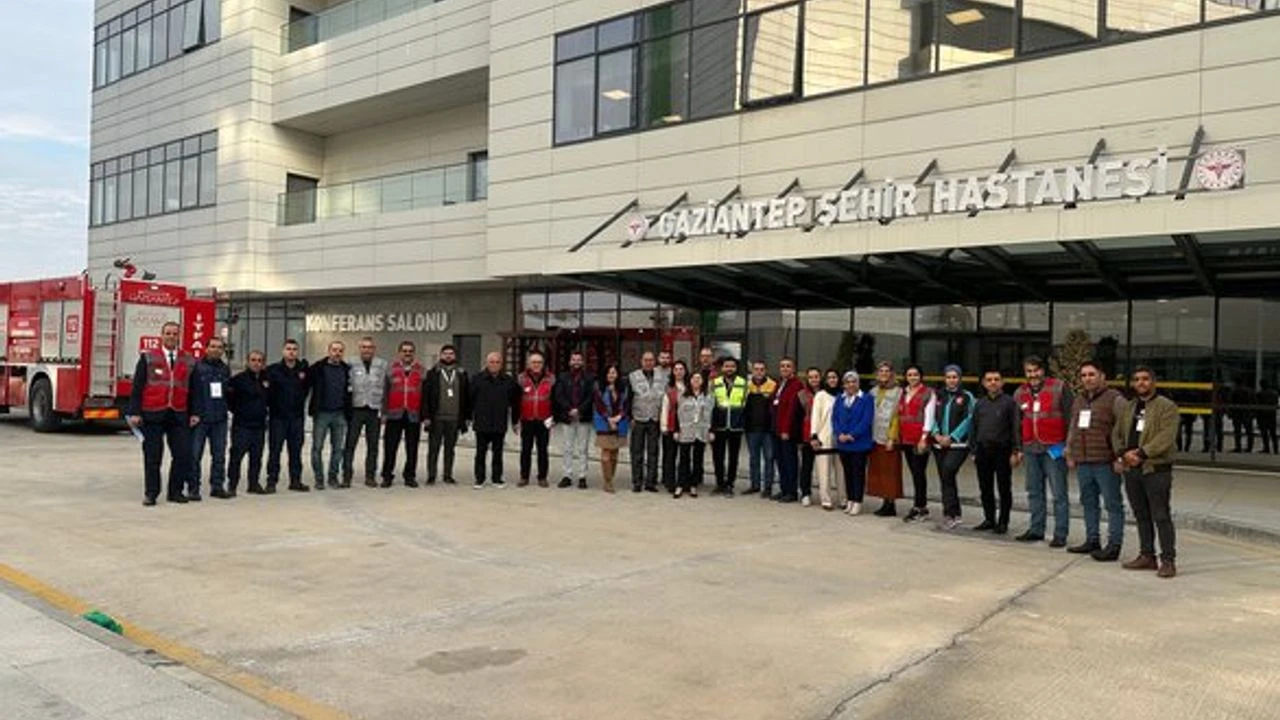 Gaziantep Şehir Hastanesi'nde yangın tatbikatı