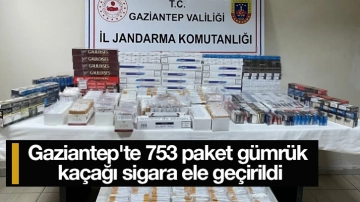 Gaziantep'te 753 paket gümrük kaçağı sigara ele geçirildi