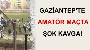 Gaziantep'te amatör maçta şok kavga!