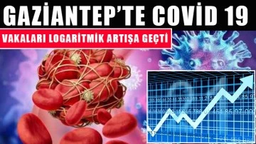 Gaziantep’te Covid 19 vakaları Logaritmik artışa geçti.