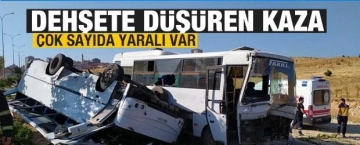 Gaziantep'te işçi servisleri kaza yaptı, 3'si ağır 22 kişi yaralandı