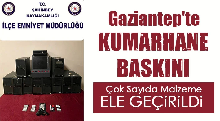 Gaziantep’te Kumarhane Operasyonu: Şahinbey’de Bir İşyerine Baskın Düzenlendi