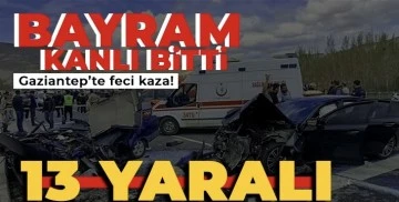 Gaziantep Yamaçtepe'de kaza: 13 yaralı