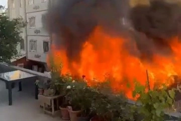 Gaziantep’te kafeteryada yangın paniği