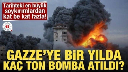 Gazze'ye bir yılda kaç ton bomba atıldı?