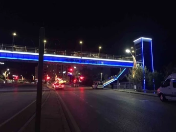 Gebze’nin üst geçitlerine görsel aydınlatma
