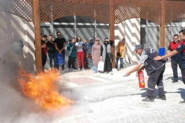 Gediz Belediyesi personeline yangın tatbikatı
