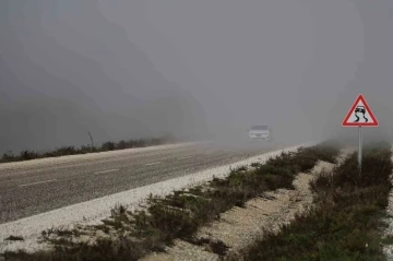 Görüş mesafesinin 10 metreye kadar düştüğü Hatay’da vatandaşlar zor anlar yaşadı
