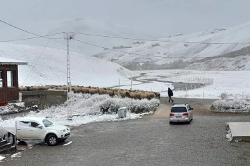 Gümüşhane’nin yükseklerinde kar yağışı
