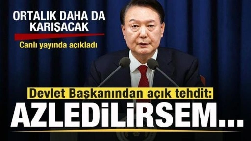 Güney Kore'de ortalık daha da karışacak! Devlet Başkanından canlı yayında açık tehdit