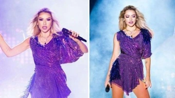 Hadise'nin sahnedeki zor anları. Hadise gözyaşlarına hakim olamadı