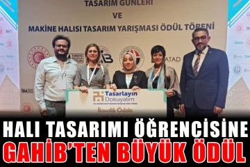 Halı tasarımı öğrencisine GAHİB’ten büyük ödül