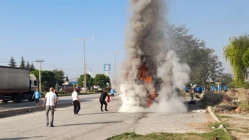 Harput FK’nın takım otobüsü alev aldı, facia kıl payı atlatıldı
