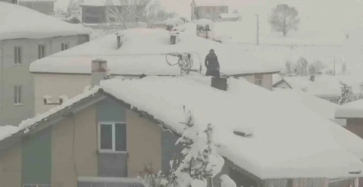 Hayatlarını hiçe sayarak çatı temizlediler
