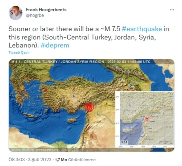 Hoogerbeets’ten yeniden uyarı: Tokat ve Hatay’da deprem beklentisi
