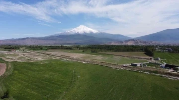 Iğdır Ovasından, Ağrı Dağı göz kamaştırıyor
