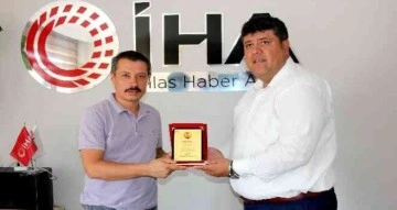 İHA Muhabiri Ahmet Arslantaş’a teşekkür plaketi