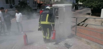 İnternet erişim kabini yangında zarar gördü
