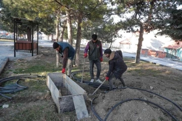 İsmail Hakkı Uzunçarşılı Parkı’nda çevre düzenlemesi ve peyzaj çalışmaları
