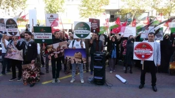 Isparta’da İsrail menşeili firmalar protesto edildi
