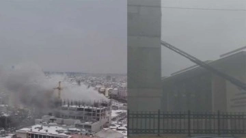 İstanbul Bağcılar'da inşaatta korkunç yangın. İşçiler tahliye edildi