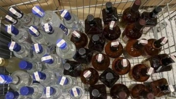 İstanbul&rsquo;da 500 litre sahte içki ele geçirildi