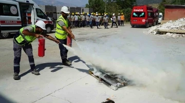 İtfaiyeden yangınlara karşı müdahale eğitimi
