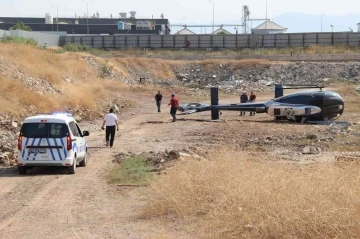 İzmirli iş adamının helikopteri yan yattı: 2 yaralı
