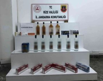 Jandarmadan kaçak sigara ve alkol operasyonu
