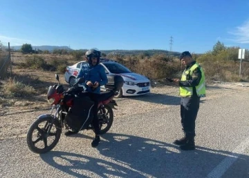 Jandarmadan motosiklet ve motorlu bisiklet denetimi