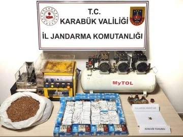 Jandarmadan uyuşturucu ve kaçak tütün operasyonu
